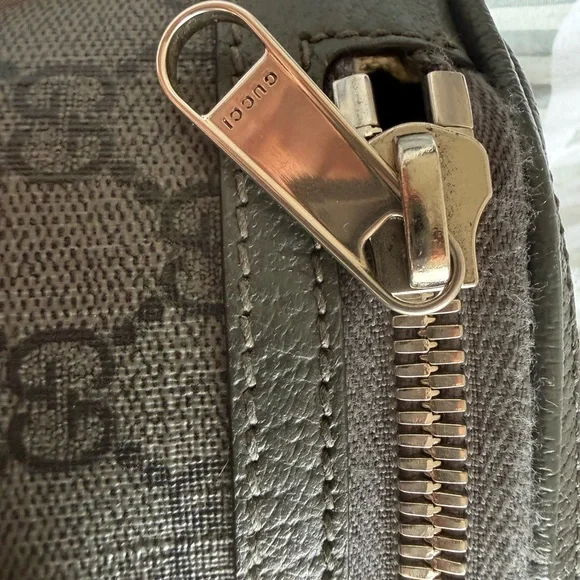 Gucci Black GG Logo Monogram Shoulder Bag
